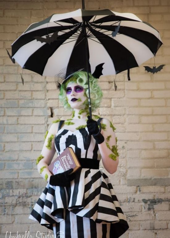 Female Beetlejuice in Mini Dress