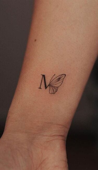 Artistic Initials Tattoo