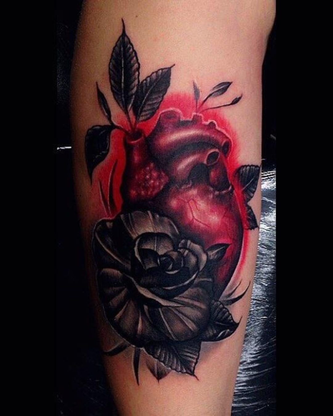 The Meaning Behind Floral Anatomical Heart Tattoos