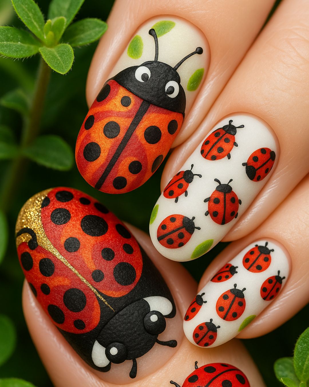 lady bug nails