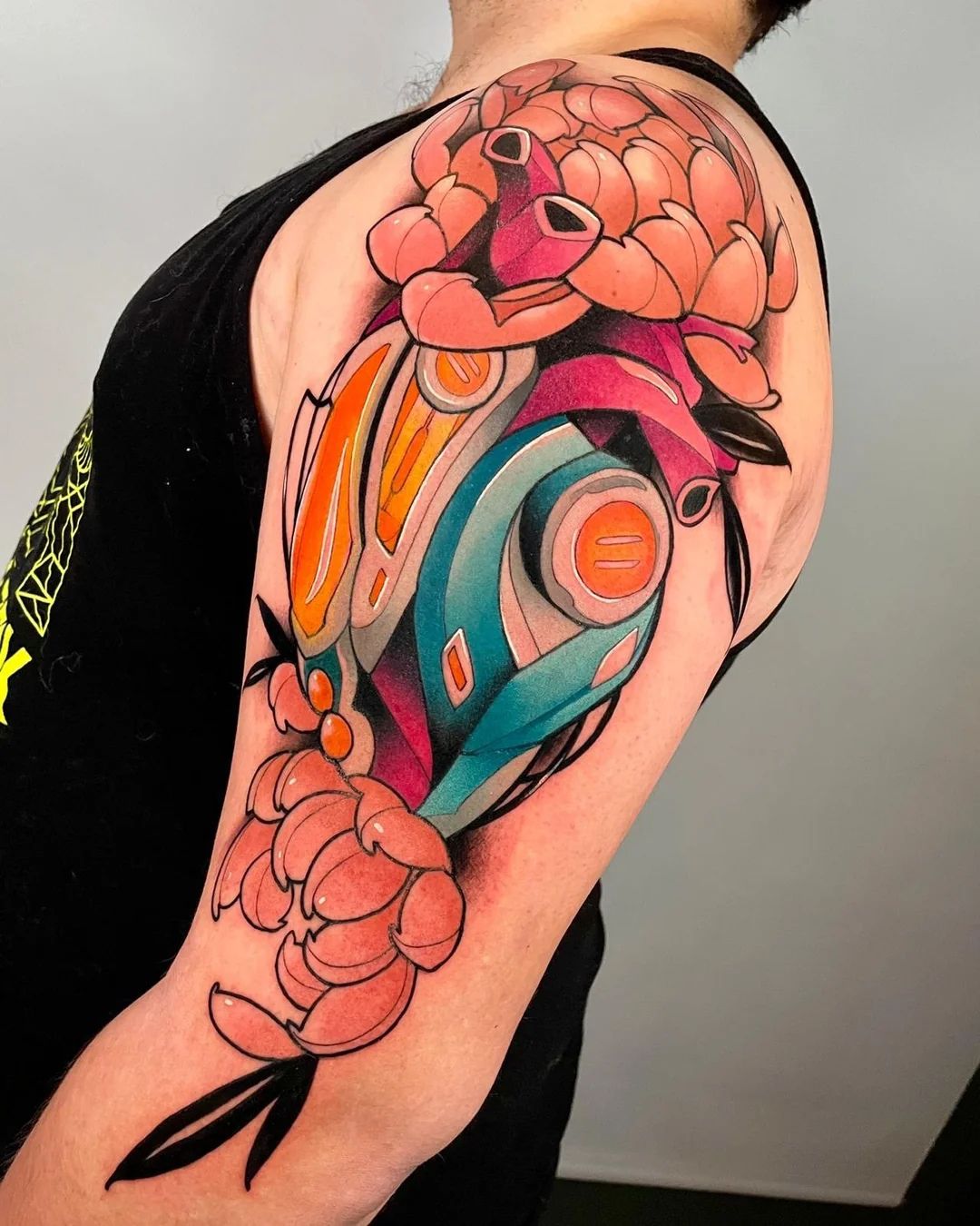 The Meaning Behind Floral Anatomical Heart Tattoos