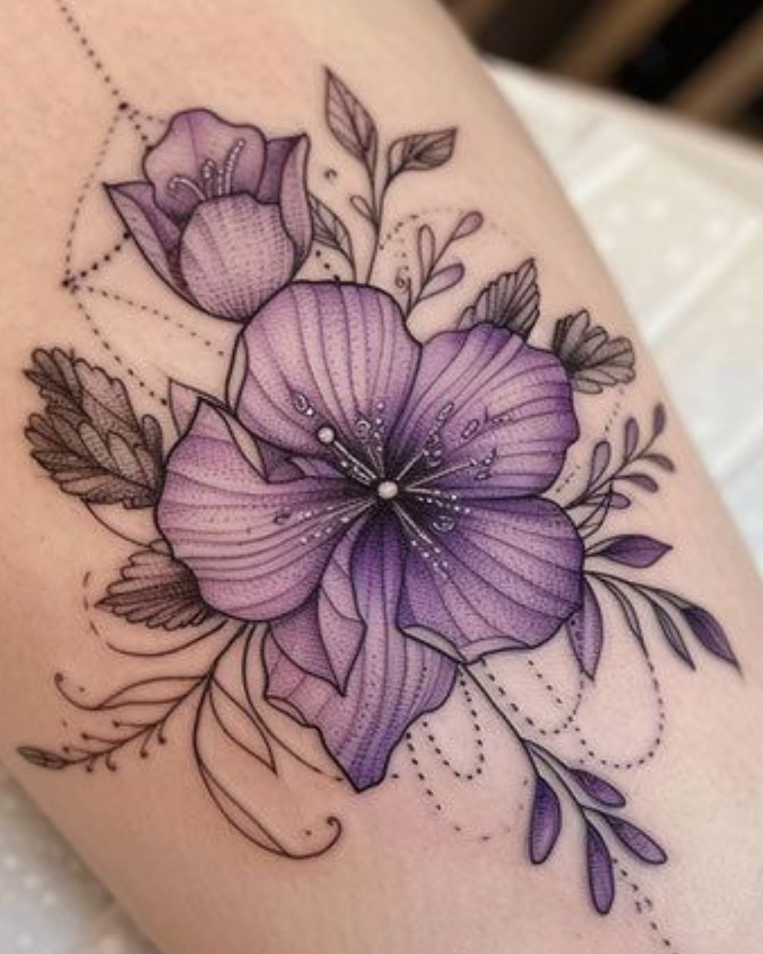 The Art and Meaning of Aster and Morning Glory Tattoos
