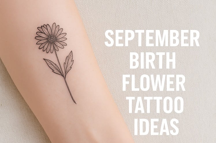 September birth flower tattoo