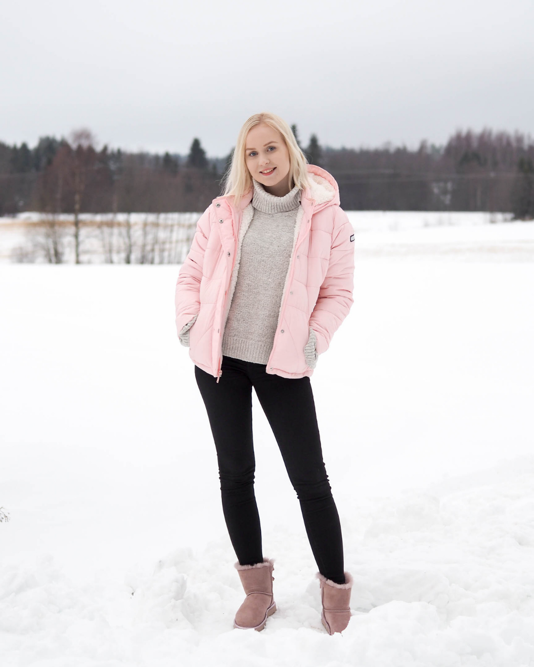 9. Winter Pastels in the Snow