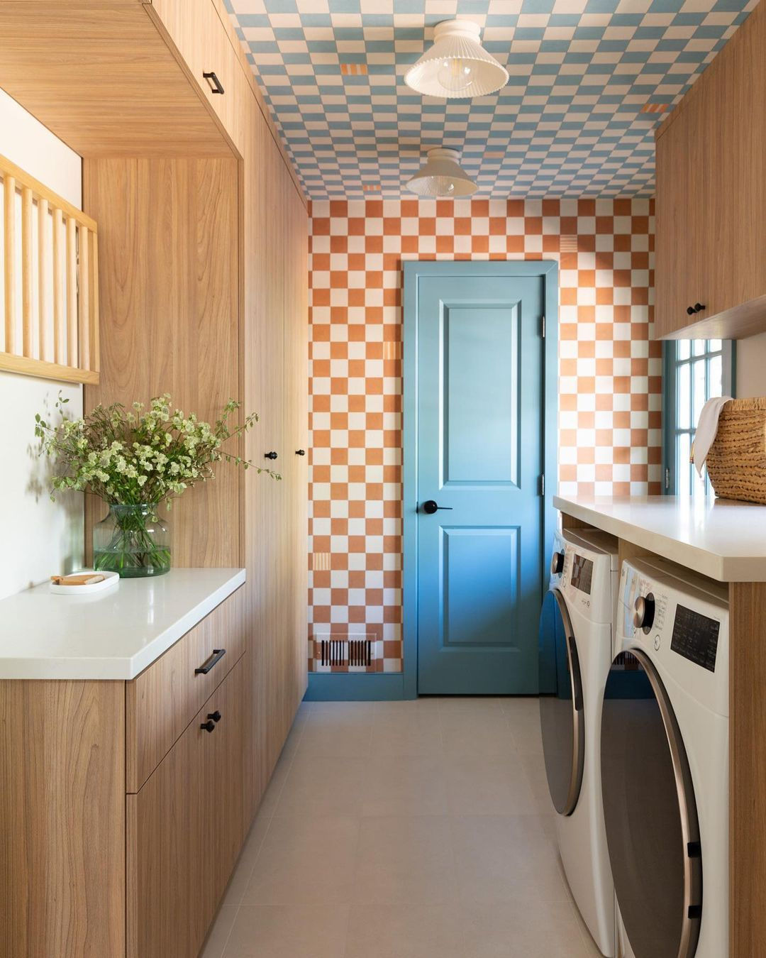 Playful and Colorful Laundry Room