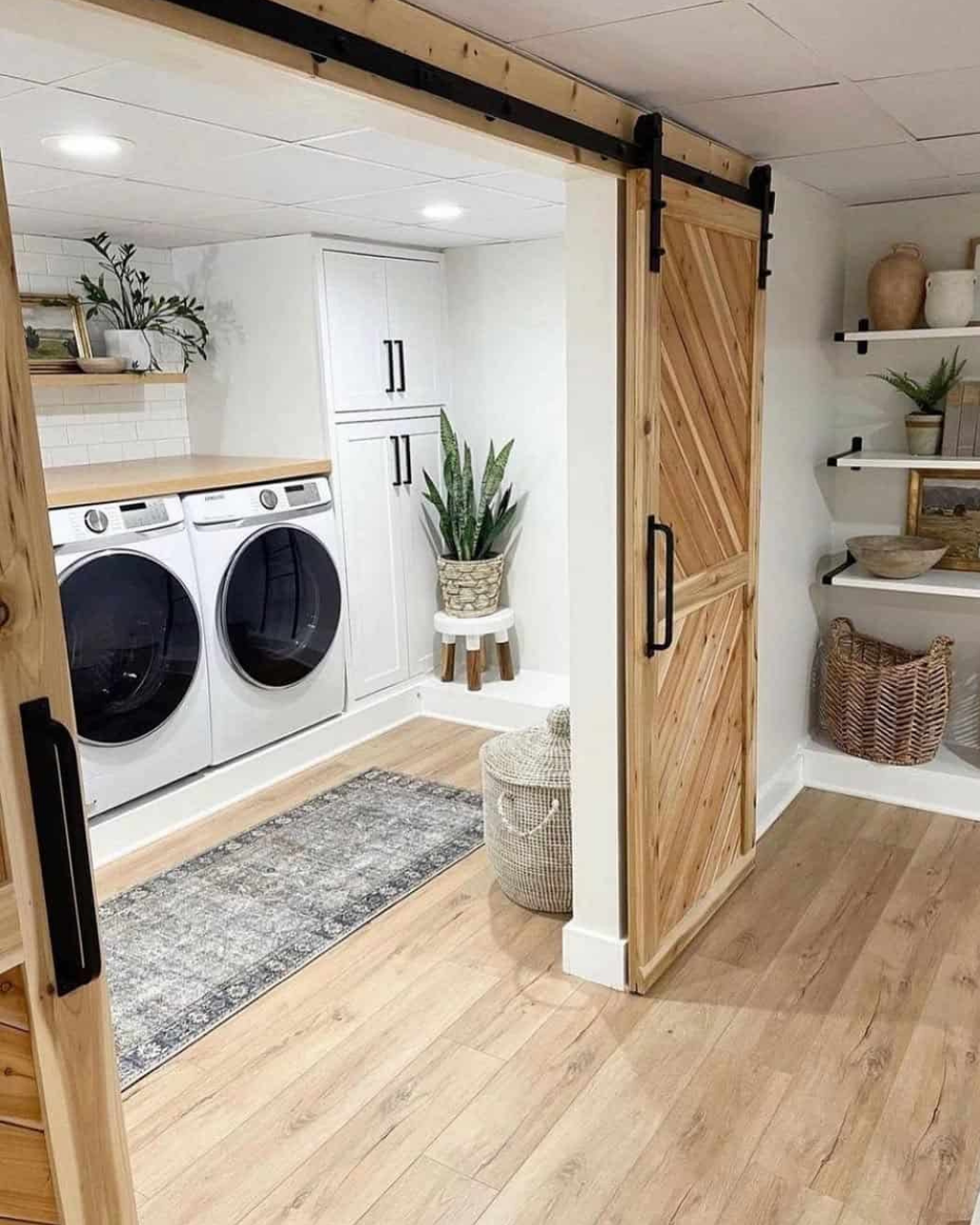 Cozy Farmhouse Laundry Nook