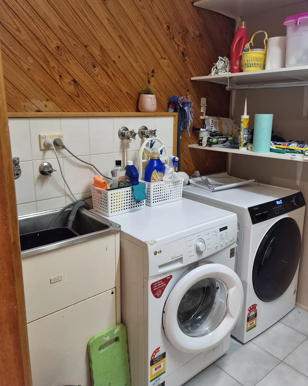 Functional and Practical Laundry Corner