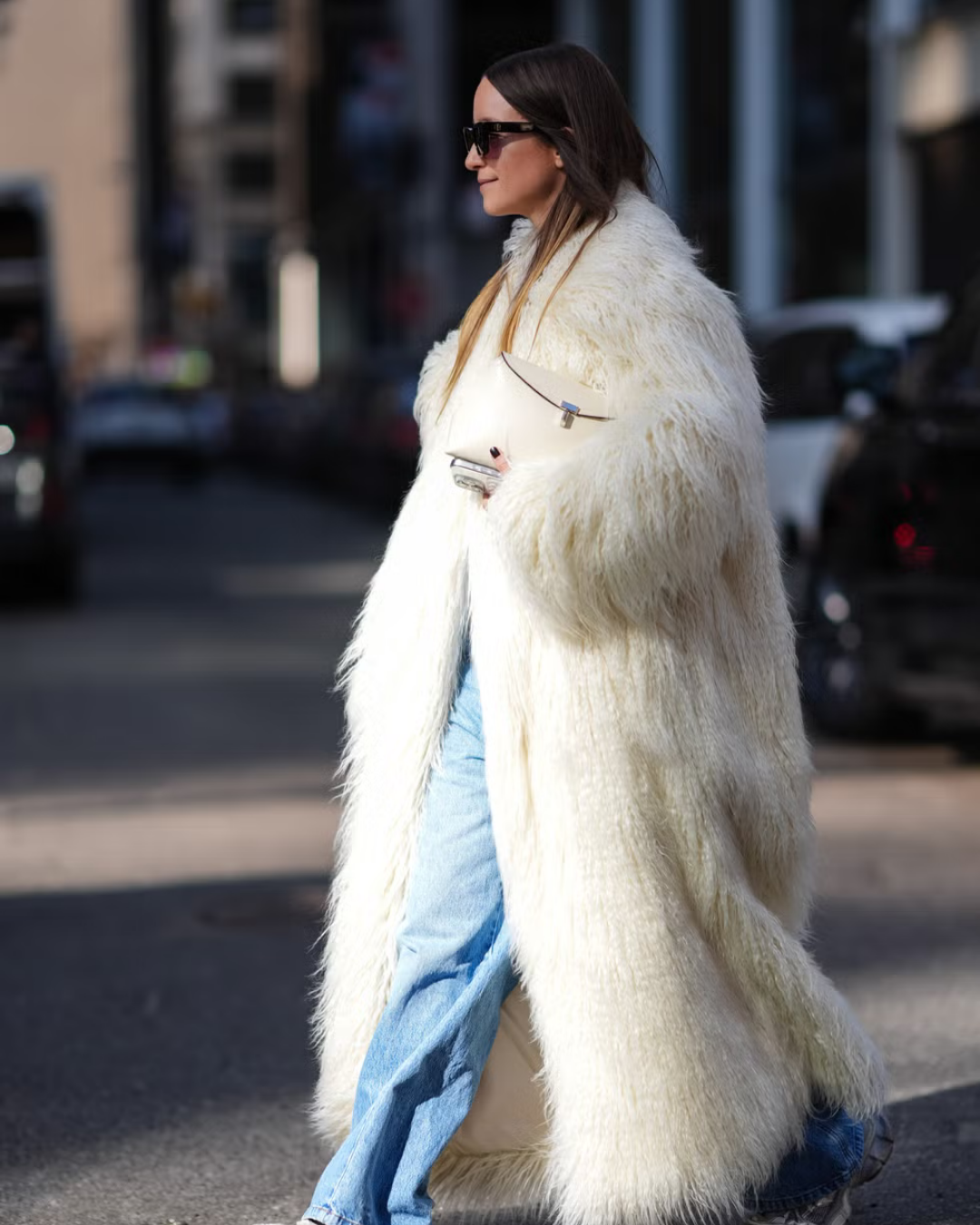 3. Winter Elegance in Oversized Fur
