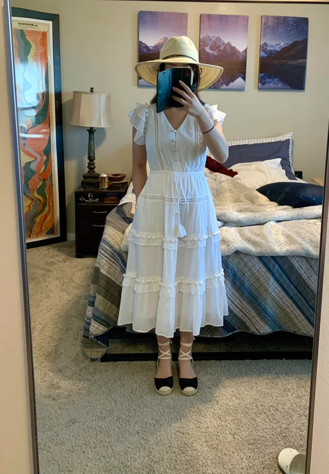 Summer Breeze White Dress Look