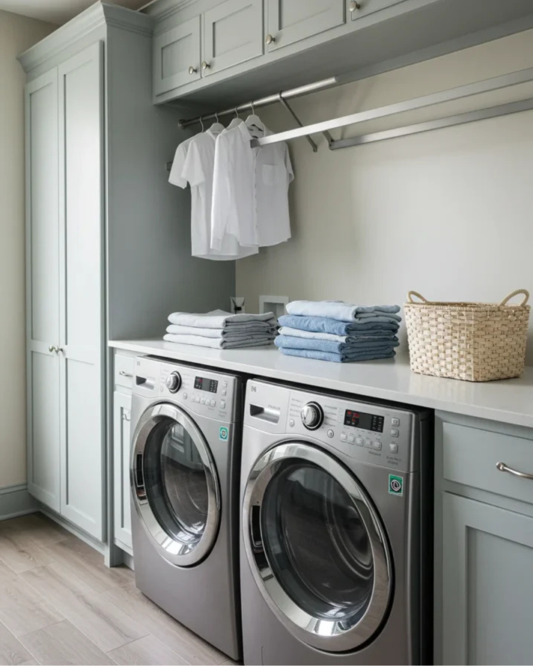Clean and Contemporary Laundry Space