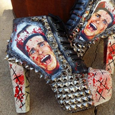American Psycho Studded Ankle Boot Heels