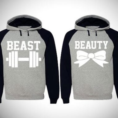 Beauty and Beast Couples Hoodies