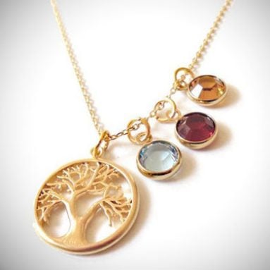 Birthstone Family Tree Necklace