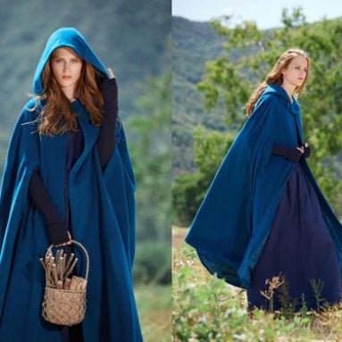 Cashmere Hooded Coat Cloaks