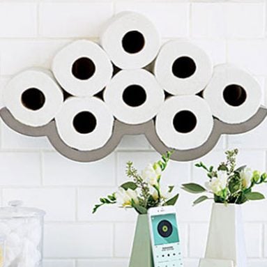 Cloudy Day Toilet Paper Storage