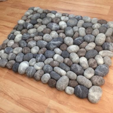 Felt Stone Pebble Rugs