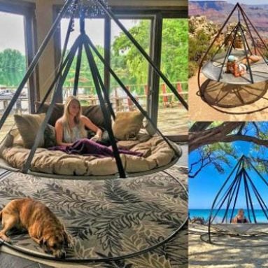 Flying Saucer Hammock Chair With Stand