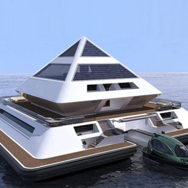 Futuristic Floating Pyramids