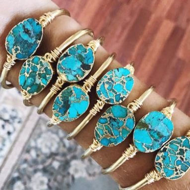 Genuine Turquoise Cuff Bracelets