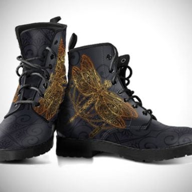 Golden Bohemian Dragonfly Boots