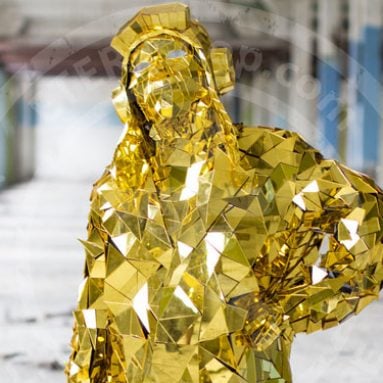 Golden Mirror Man Suits