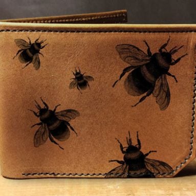 Mens Leather Bees Wallet
