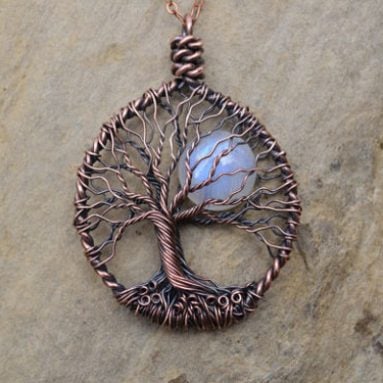 Moonstone Tree Of Life Necklace