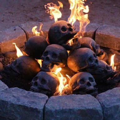 Myard Skull Fireplace Logs