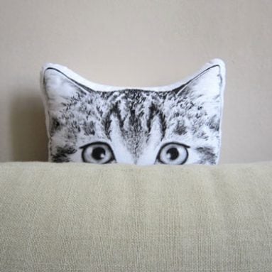 Peeking Cat Cushion