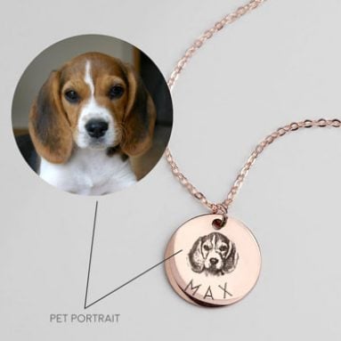 Personalized Custom Pet Portrait Dog Necklace