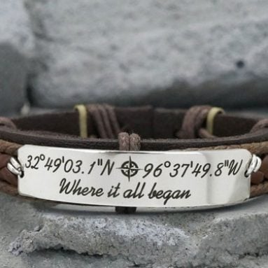 Personalized Quote Coordinate Bracelets