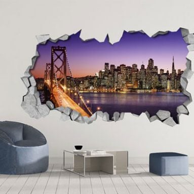San Francisco Skyline 3D Wall Decal