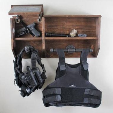 Wall-Mounted Tactical Gear Storage Rack