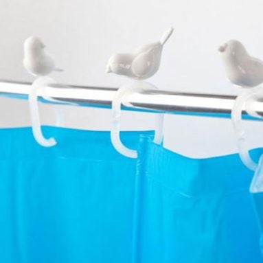 Bird Shower Curtain Hooks