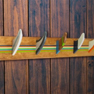 Surfboard Fin Coat Rack